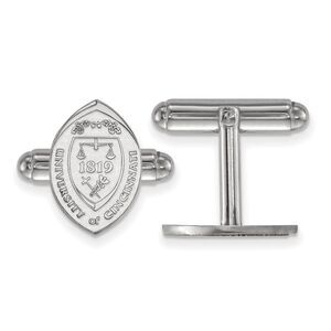 Sterling Silver University of Cincinnati Crest Cuff Links